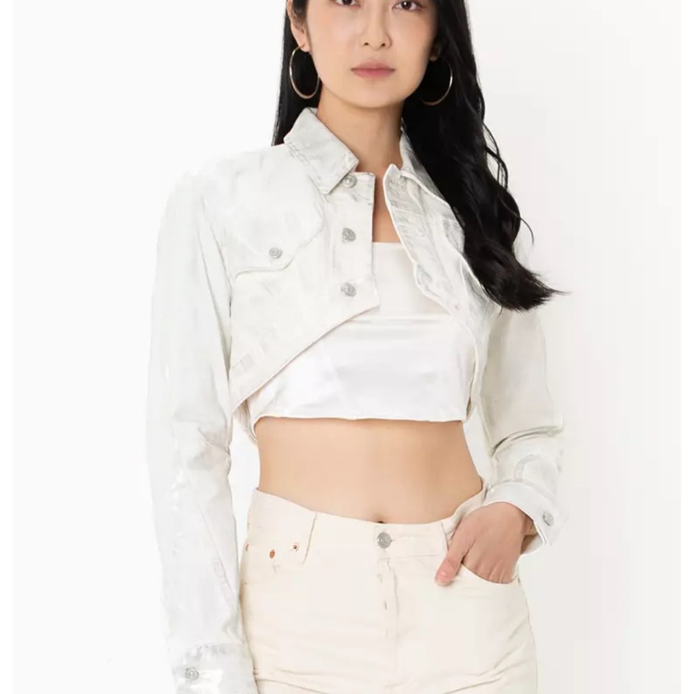 ZARA Metallic Crop Jacket - NWT - Picture 7 of 13